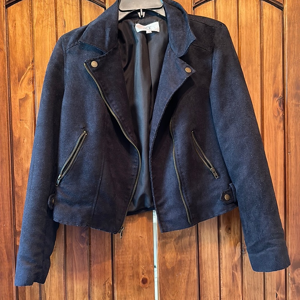 Black suede jacket